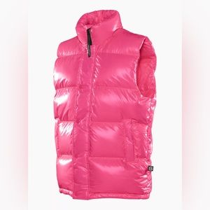 New Aritzia SuperPuff Down Vest SuperSize Puff Magenta Pink Small